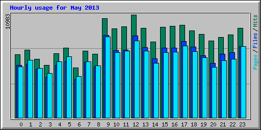 Hourly usage for May 2013