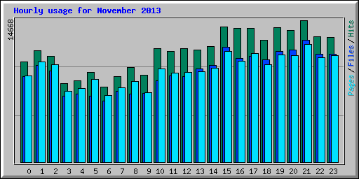 Hourly usage for November 2013