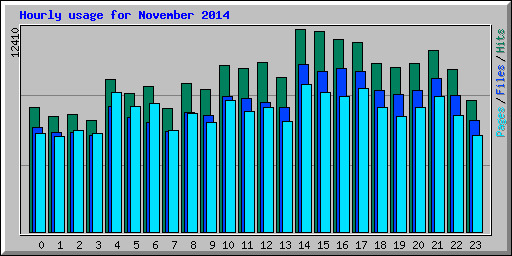 Hourly usage for November 2014
