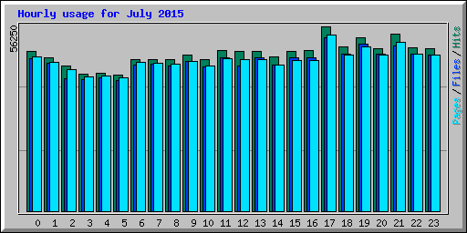Hourly usage for July 2015
