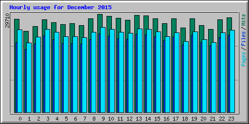 Hourly usage for December 2015